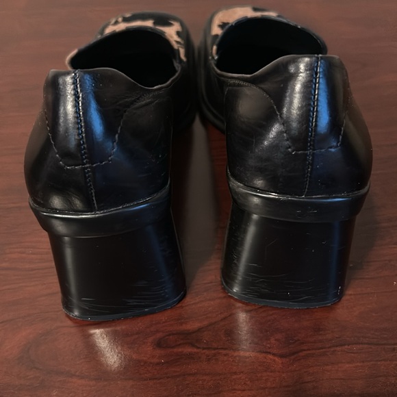 Leather Block Heels with Camel Suede Print! - Picture 5 of 10